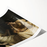 Dark Academia Wall Art – Vintage Portrait of Women in Reflective Mood