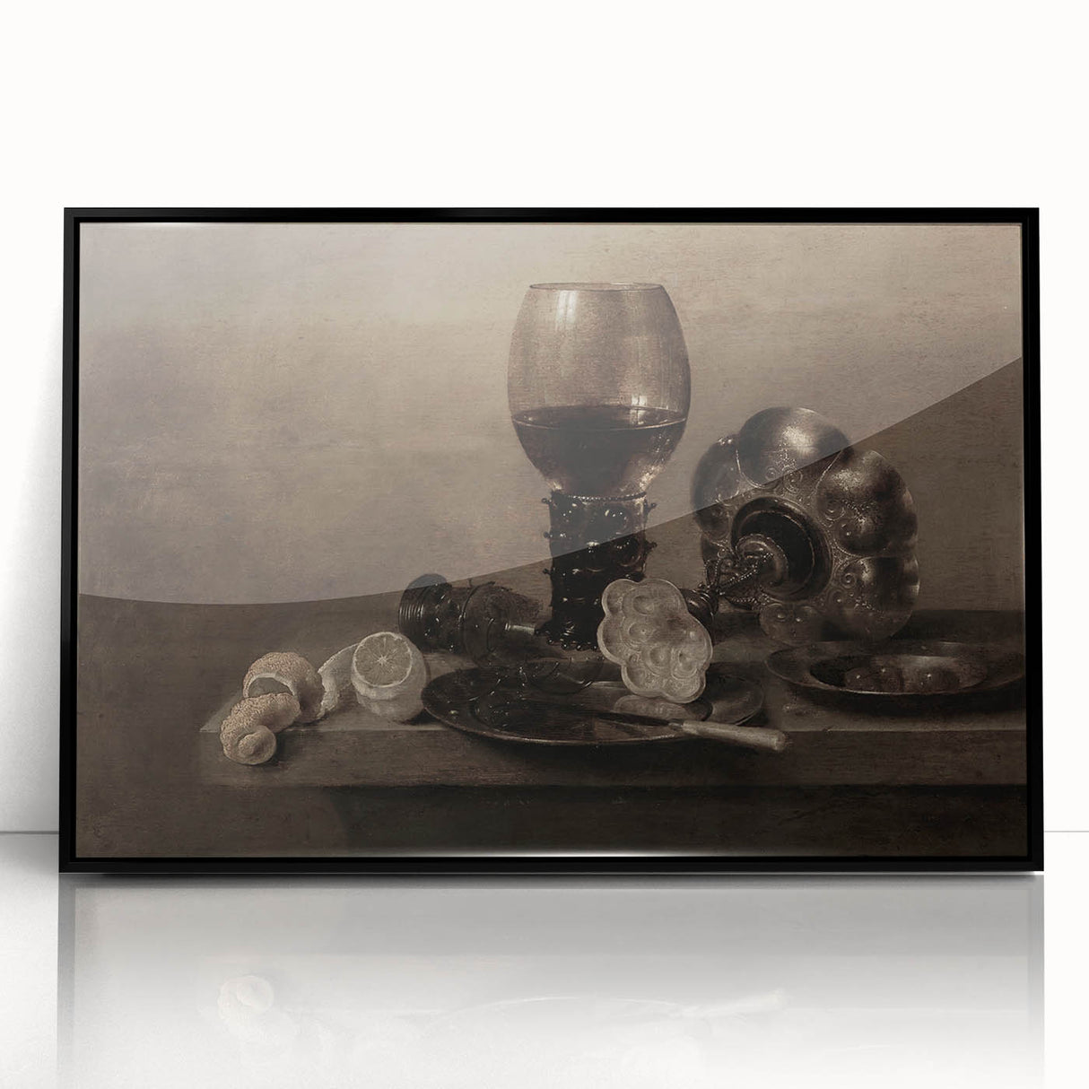 Dark Academia Wall Art – Still Life with Goblet and Lemon Peel