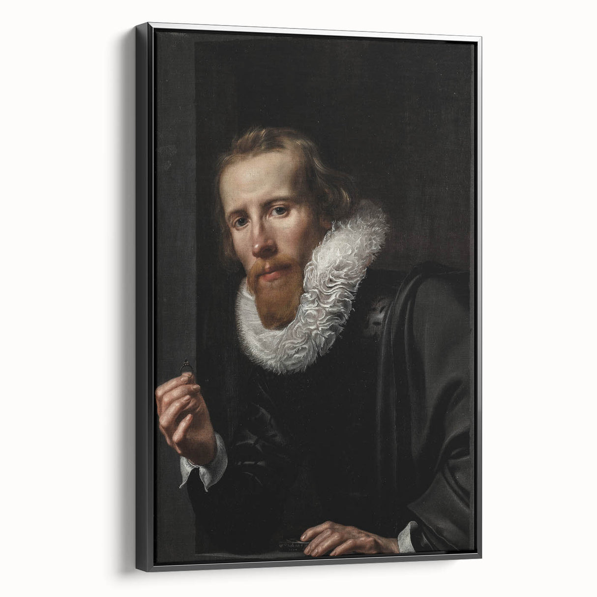 Dark Academia Wall Art: Portrait of Gentleman in Black, Gothic Print