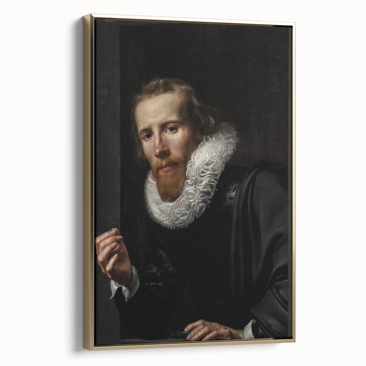 Dark Academia Wall Art: Portrait of Gentleman in Black, Gothic Print