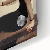 Dark Academia Wall Art: Woman with Raven in Silence, Gothic Print