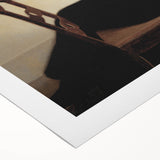 Dark Academia Wall Art: Woman with Raven in Silence, Gothic Print