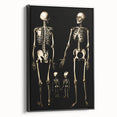 Dark Academia Wall Art: Skeleton Family in Shadows, Gothic Print