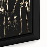 Dark Academia Wall Art: Skeleton Family in Shadows, Gothic Print