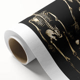 Dark Academia Wall Art: Skeleton Family in Shadows, Gothic Print