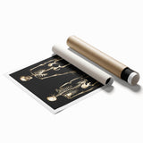 Dark Academia Wall Art: Skeleton Family in Shadows, Gothic Print