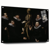 Dark Academia Wall Art – Anatomical Study with Scholars in Gothic Style
