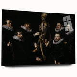 Dark Academia Wall Art – Anatomical Study with Scholars in Gothic Style