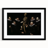 Dark Academia Wall Art – Anatomical Study with Scholars in Gothic Style