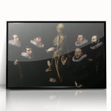Dark Academia Wall Art – Anatomical Study with Scholars in Gothic Style