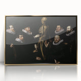 Dark Academia Wall Art – Anatomical Study with Scholars in Gothic Style