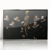 Dark Academia Wall Art – Anatomical Study with Scholars in Gothic Style