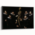 Dark Academia Wall Art – Anatomical Study with Scholars in Gothic Style