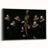 Dark Academia Wall Art – Anatomical Study with Scholars in Gothic Style