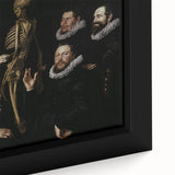 Dark Academia Wall Art – Anatomical Study with Scholars in Gothic Style