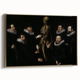 Dark Academia Wall Art – Anatomical Study with Scholars in Gothic Style