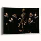 Dark Academia Wall Art – Anatomical Study with Scholars in Gothic Style