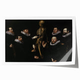 Dark Academia Wall Art – Anatomical Study with Scholars in Gothic Style