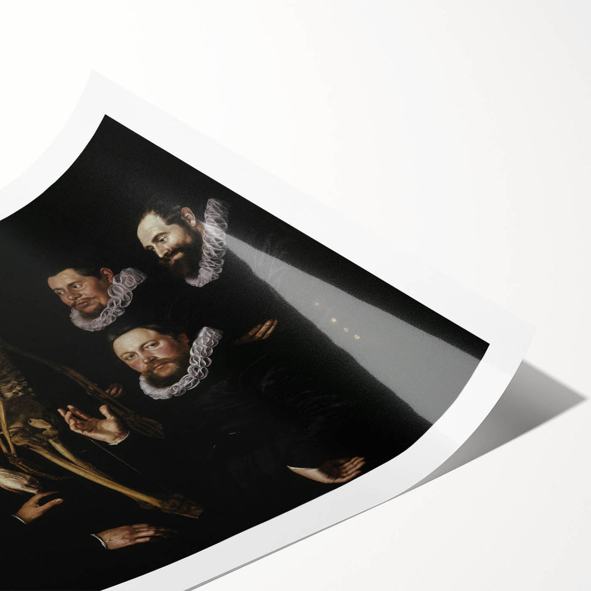 Dark Academia Wall Art – Anatomical Study with Scholars in Gothic Style