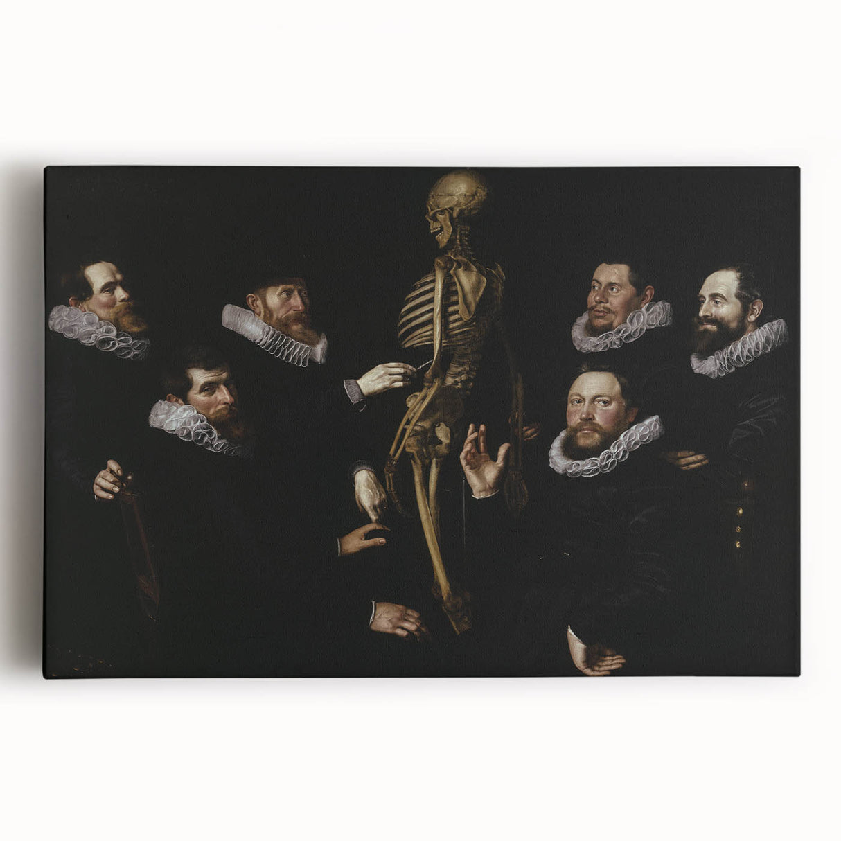 Dark Academia Wall Art – Anatomical Study with Scholars in Gothic Style