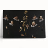 Dark Academia Wall Art – Anatomical Study with Scholars in Gothic Style