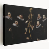 Dark Academia Wall Art – Anatomical Study with Scholars in Gothic Style