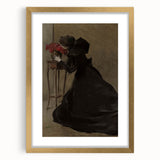 Dark Academia Gothic Wall Art | Vintage Print of Shadowy Figure