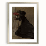 Dark Academia Gothic Wall Art | Vintage Print of Shadowy Figure