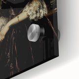 Woman with Book in Dark Dress – Dark Academia Wall Art, Gothic Portraits