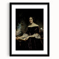 Woman with Book in Dark Dress – Dark Academia Wall Art, Gothic Portraits