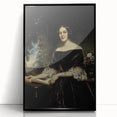 Woman with Book in Dark Dress – Dark Academia Wall Art, Gothic Portraits