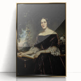 Woman with Book in Dark Dress – Dark Academia Wall Art, Gothic Portraits