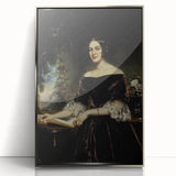 Woman with Book in Dark Dress – Dark Academia Wall Art, Gothic Portraits