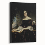 Woman with Book in Dark Dress – Dark Academia Wall Art, Gothic Portraits