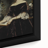Woman with Book in Dark Dress – Dark Academia Wall Art, Gothic Portraits