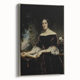 Woman with Book in Dark Dress – Dark Academia Wall Art, Gothic Portraits