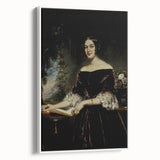 Woman with Book in Dark Dress – Dark Academia Wall Art, Gothic Portraits