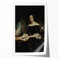 Woman with Book in Dark Dress – Dark Academia Wall Art, Gothic Portraits
