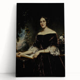 Woman with Book in Dark Dress – Dark Academia Wall Art, Gothic Portraits