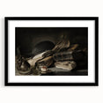 Dark Academia Wall Art – Still Life with Books, Helmet, and Jug