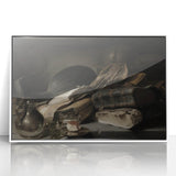 Dark Academia Wall Art – Still Life with Books, Helmet, and Jug