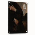Dark Academia Portrait Detail Wall Art | Vintage Gothic Hands and Scroll