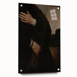 Dark Academia Portrait Detail Wall Art | Vintage Gothic Hands and Scroll