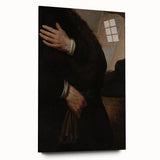 Dark Academia Portrait Detail Wall Art | Vintage Gothic Hands and Scroll