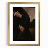 Dark Academia Portrait Detail Wall Art | Vintage Gothic Hands and Scroll