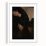 Dark Academia Portrait Detail Wall Art | Vintage Gothic Hands and Scroll