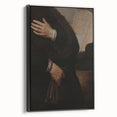 Dark Academia Portrait Detail Wall Art | Vintage Gothic Hands and Scroll