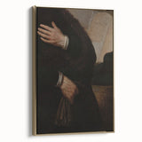 Dark Academia Portrait Detail Wall Art | Vintage Gothic Hands and Scroll