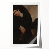 Dark Academia Portrait Detail Wall Art | Vintage Gothic Hands and Scroll