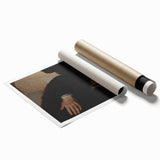 Dark Academia Portrait Detail Wall Art | Vintage Gothic Hands and Scroll